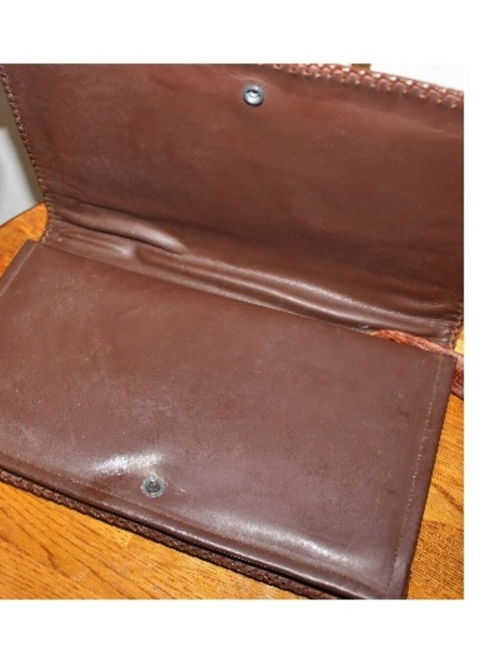 Mid Century Genuine Alligator Crocodile Clutch Handbag Bag w Matching Coin Purse - Picture 4 of 6